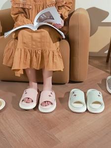 ChildrenS Slippers For Spring And Autumn Boys Indoor Home Use Non-Slip Cartoon Cotton Slippers For Girls Baby Linen Slippers For All Seasons