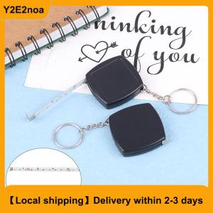 【Local shipping】 Square 2m Tape Measure Retractable Gift Small Steel Ruler Key Chain Mini Steel Automatic Telescopic Measuring Tape