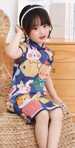 Baju Cheongsam Anak Perempuan Impor Qipao Dress Chinese Imlek YUMI
