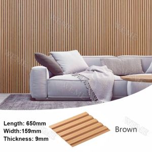20PCS Waterproof WPC Fluted Wall Panel Solid Wood Panel Background Wall Decor Fluted PanelDecoration