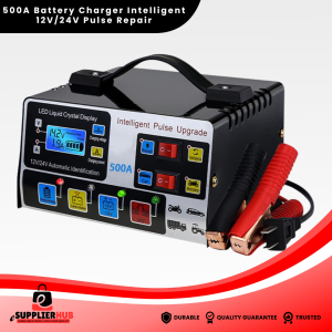 Heavy Duty 500Ah Car Battery Charger 12V 24V For Motorcycle Fully Automatic Power Full Self Stop High Charging Capacity
