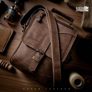 Tas Selempang Bahu Jinjing Pria Dewasa Kulit Sapi Crazy Horse Branded Premium Kerja Kuliah Formal