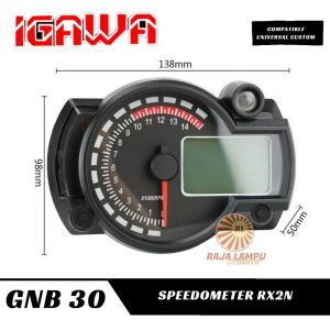 Spedometer digital model rx2n layar hitam  speedometer Rx2n costume IGAWA universal semua motor