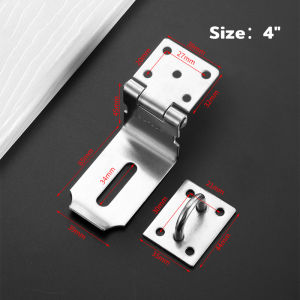 3/4/5 Inches 90/180 Degree Padlock Hasp Stainless Steel Security Door Clasp Hasp Lock Latch