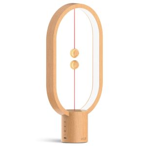 Loft Home Contemporary Wood Grain Charing Table Lamp HENG L