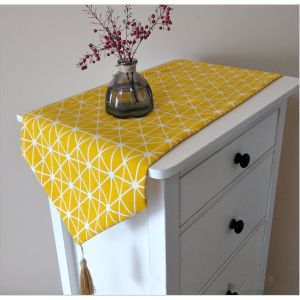 Table Runner 160*32 Canvas Linen / Taplak Meja Tamu Panjang Vintage