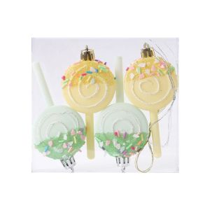 TUS Macaroon Christmas Candy Balls Set Cartoon Ice Cream Donut Cake Lollipop Balls Pendant Kid Toys Elegant Christmas Tree Ornaments Merry Christmas Decor