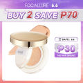 FOCALLURE Waterproof Long-Lasting Concealer Air cushion BB Cream Matte Natural Effect Soft Smooth BB Cushion Quick Touch-up Lightweight #GoldenAge Poreless. 