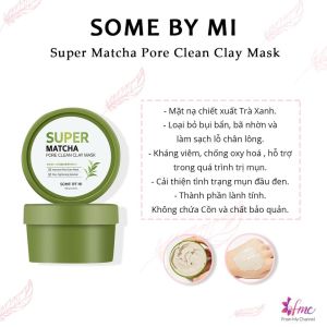 [MUA 1 TẶNG 1] Mặt Nạ Đất Sét Trà Xanh Some By Mi Super Matcha Pore Clean Clay Mask 100ml + Tặng 1 túi chườm giảm đau bụng