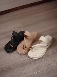 [Free Shipping] New Summer Sandals With Thick Soles Niche Wedge Heels Versatile For Outdoor Wear Fashionable Casual Height-Increasing Slippers For Women