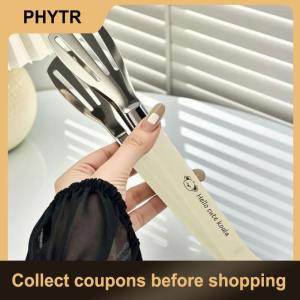 【PHYTR】 Stainless Steel Food Tongs Kitchen Utensils Buffet Cooking Tool Anti Heat Bread Clip Pastry Clamp For Desserts Salads Barbecue