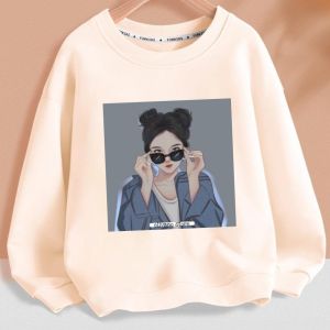 SWEATER CREWNECK ANAK PEREMPUAN KOREA BAHAN FLEECE