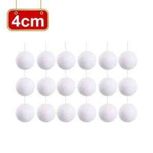 🎄🎅54PCS White Foam Christmas Balls for Xmas Tree Hanging Ball Ornaments Pendants for Wedding New Year Party Home Decor Supplies