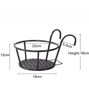 【Buy 2 get 2】4pcs Plant Pot Hanger Flower Holder Metal Iron Art Hanging Baskets Rack Stand Great for Outdoor Patio Balcony Window Porch Garden Fence Planters Indoor Office Home Decor Hanging Plant Iron Racks Balcony Flower Pot Rack Gardening