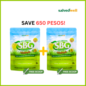 SALVEO BARLEY GRASS POWDER – 2 Trial Packs (160g) | Good for 6-8 Week | 100% Organic | FDA Approved