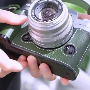 Roadfisher Genuine Leather Camera Bag Protect Case Cover Base Hand Grip Strap Belt For Fujifilm X100VI Fuji X-100VI
