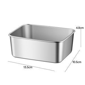 YESPERY 600มล. อาหารสแตนเลสฝากล่องเก็บของพร้อมกับกล่องสี่เหลี่ยมผืนผ้าจานผลไม้ไส้กรอกกล่องข้าวกลางวันภาชนะเก็บอาหารกินเหลือ