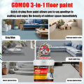 🔥1000g With Brush🔥 GOMOO 3 In 1 Epoxy Floor Paint Cement Floor Paint Wear-Resistant Waterproof Molded in one pass Suitable For Warehouse Workshop Outdoor Indoor Garage Office Gym Factory Playground Shopping Mall. 