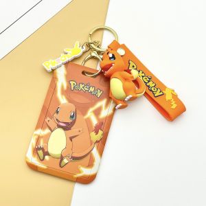 Gantungan Kunci Tempat Kartu Makan Siswa Kartu Identitas dan Kartu Transportasi Penutup Geser Portabel Tempat Kredensial Liontin Roket Hadiah Anak Pelajar dan Pekerja sanrio Beruang Stroberi astronaut