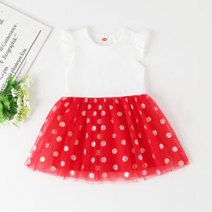 Merry Christmas Girls Dress Cotton Red Baby Romper Deer Santa Sequined Party Clothes Babe Bodysuits Dresses Newborn Christmas Gift