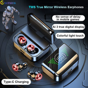 TWS True Wireless Bluetooth Earphones True Mirror Digital Earphone TWS Earphone Bluetooth 5.2 Earbuds Wireless Mini Headphones Touch Control Earbods Base Sound M31B Headset for Android Phone