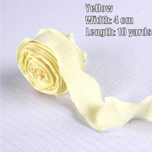 9m/Roll Wrinkled Fishtail Yarn Ribbon Handmade Romantic Gift Bouquet Packaging Wave Edge Ribbon