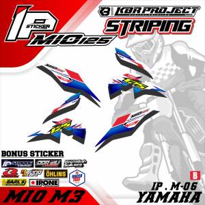 Striping MIO M3 125 - Sticker Striping Variasi List YAMAHA MIO M3 125 IP.M-06 Design IP Sticker