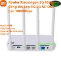 Bộ phát Xiaomi Router Gen 3G, R3G AC1200 V1 hai băng tần, USB 3.0, tiếng Việt Padavan, rom gốc.. 