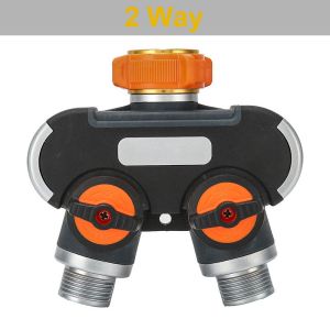 Garden Irrigation Valve Water Tap Splitters Outdoor Tap And Faucet 1/2" 3/4" Water Divider Garden Watering Distributor