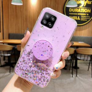 เคสโทรศัพท์ OPPO Reno10 5G Reno10pro การออกแบบเลื่อมบางใสปลอกซิลิโคนอ่อน OPPO Reno 10 Pro 5G ฝาครอบโทรศัพท์พร้อมที่วางโทรศัพท์
