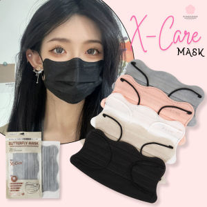 50PCS 3-layer V-Shaped Butterfly Face Mask 4 PLY Cute Packaging Black White Pink Korea Face Mask Mintshop