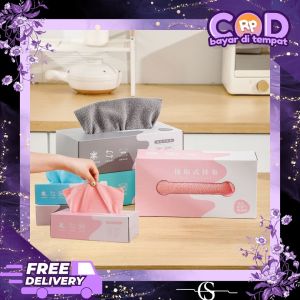 Kain Lap Microfiber Penyerap Minyak Dan Air / Tissue Dapur Serbaguna / 20 Lembar Lap Microfiber
