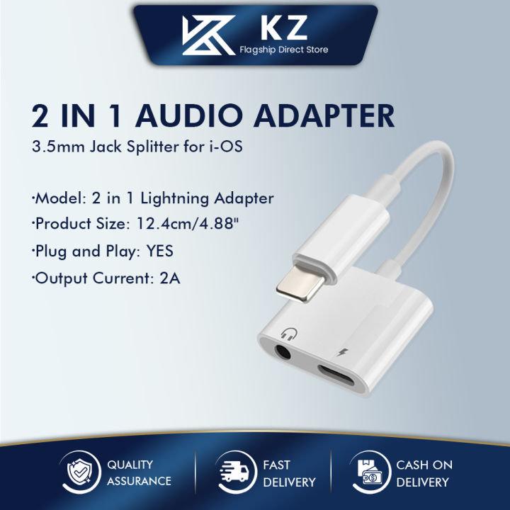 iPhone Headphone Adapter in Lightning to mm Aux Audio and