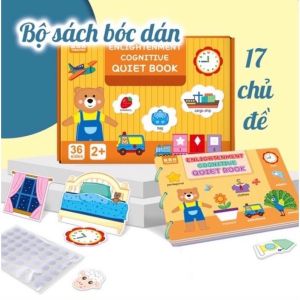 [Voucher 10k]Học liệu bóc dán montessori 17 chủ đề giáo dục sớm thông minh cho bé bảng bận rộn quiet book cho bé