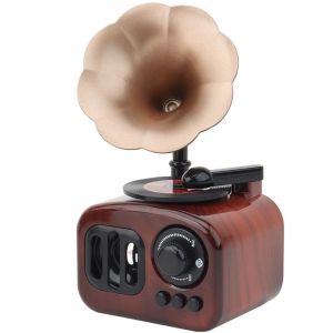 SIRENXI Cổ điển Hộp nhạc máy hát Bắc Âu Máy Hát Mô hình máy hát Hoài cổ Đồ thủ công Đồ trang trí máy hát hoài cổ Đạo cụ chụp ảnh