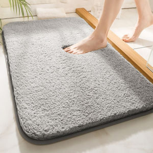 พรมปูพื้นห้องน้ำแบบหนา พรมเช็ดเท้าในห้องน้ำ พรมดูดซับน้ำได้ดี พรมเช็ดเท้าในห้องน้ำ พรมห้องน้ำ ความหนา 3 ซม. กันลื่น ซักเครื่องได้