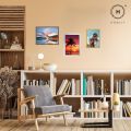 Homlly Easy Change Magnetic Picture Frames with Self Adhesive Backing. 