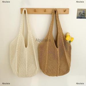 [COD] Abulaia Fashionable And Leisure New Tote Bag Knitted Bag Hollow Beach Knitted Bag