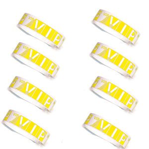 100pcs Disposable VIP Paper Wristbands ID Wrist Bands Waterproof Events Wristbands