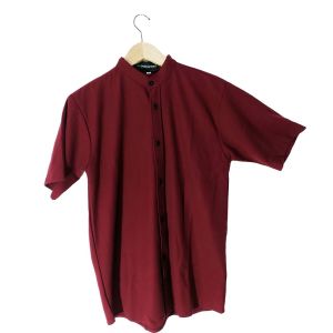 SAGARA Kemeja Pria Lengan pendek polos - Casual Slimfit Pique