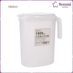 Suomi Plastic Water Kettle Jug with Lid for Cold Water Ice Tea Juice Beer Kitchen 1800ml 2500ml