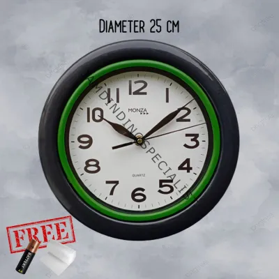 JAM DINDING POLOS DIAMETER 25CM GROSIR TERMURAH MONZA 888