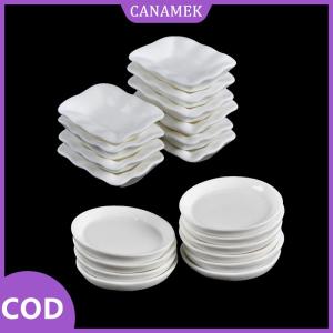 CANAMEK✨ 10pcs Dollhouse Miniature Resin Trays Plates Doll Mini Food Dishes Tableware