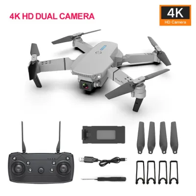 MN-NAILS E88 E99 Mini Drone WiFi FPV Wide-Angle 4K HD Camera HD Altitude Hold Foldable Quadcopter High Quality Single/Dual Kids Adults Gift Toy