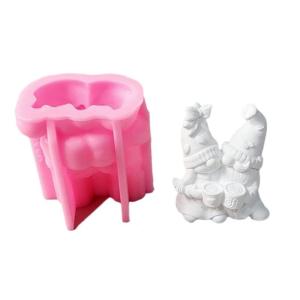 Silicone Gnome khuôn cho ngày lễ tình nhân dự án dễ dàng phát hành thạch cao aromatherapys khuôn đồ dùng thủ công