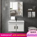 Aluminum Mirror Cabinet Bathroom Cabinet With Mirror Wall Lavatory Sink Complete Set Bathroom Sink Cabinet Wash Basin. 