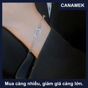 【CANAMEK】 Ánh Sáng Sang Trọng Lấp Lánh Có Thể Điều Chỉnh Zircon Vòng Đeo Tay Chất Lượng Cao Thời Trang Tất Cả Các Trận Đấu Bangle Cho Phụ Nữ Đồ Trang Sức Cưới Món Quà Sinh Nhật