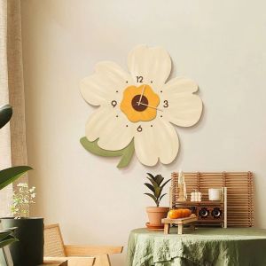 Creative Wall Clock Flower Creative Design Clock Interior Watch Decoration Living Room Background