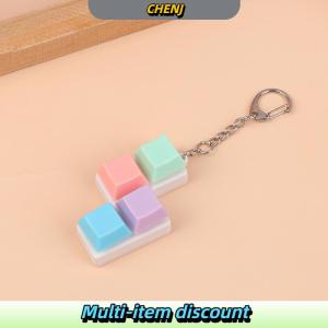 CHENJ Ngón Tay Bàn Phím Fidget Đồ Chơi DIY Cảm Giác Fidget Keyring Bàn Phím Cơ Khí Đồ Chơi Cho Trẻ Em Người Lớn