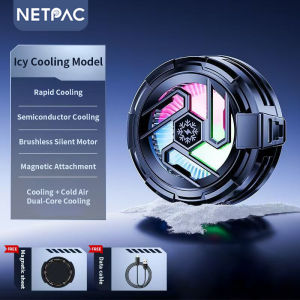 NETPAC Funcooler X18N Fan Cooler Magnetic LED Display Pendingin HP Radiator Cooling Fan Gaming RGB